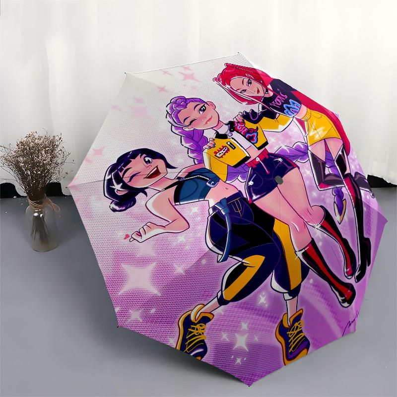 1pc Vibrant Fashion Friends Umbrella with Plastic Handle,Suitable for All Seasons Home Travel Outdoor UmbrellaFP077