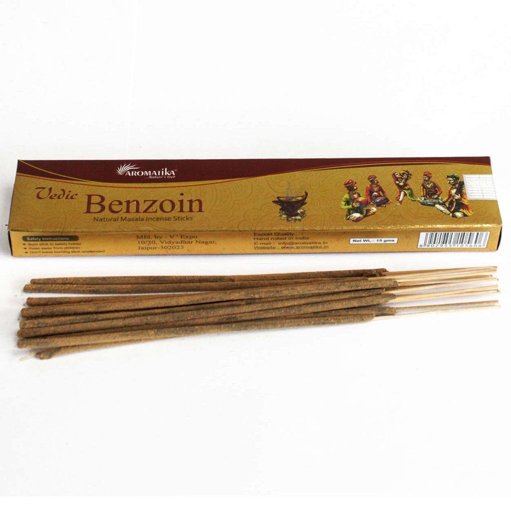 6x Benzoin Incense Sticks Vedic Masala, 12 Sticks
