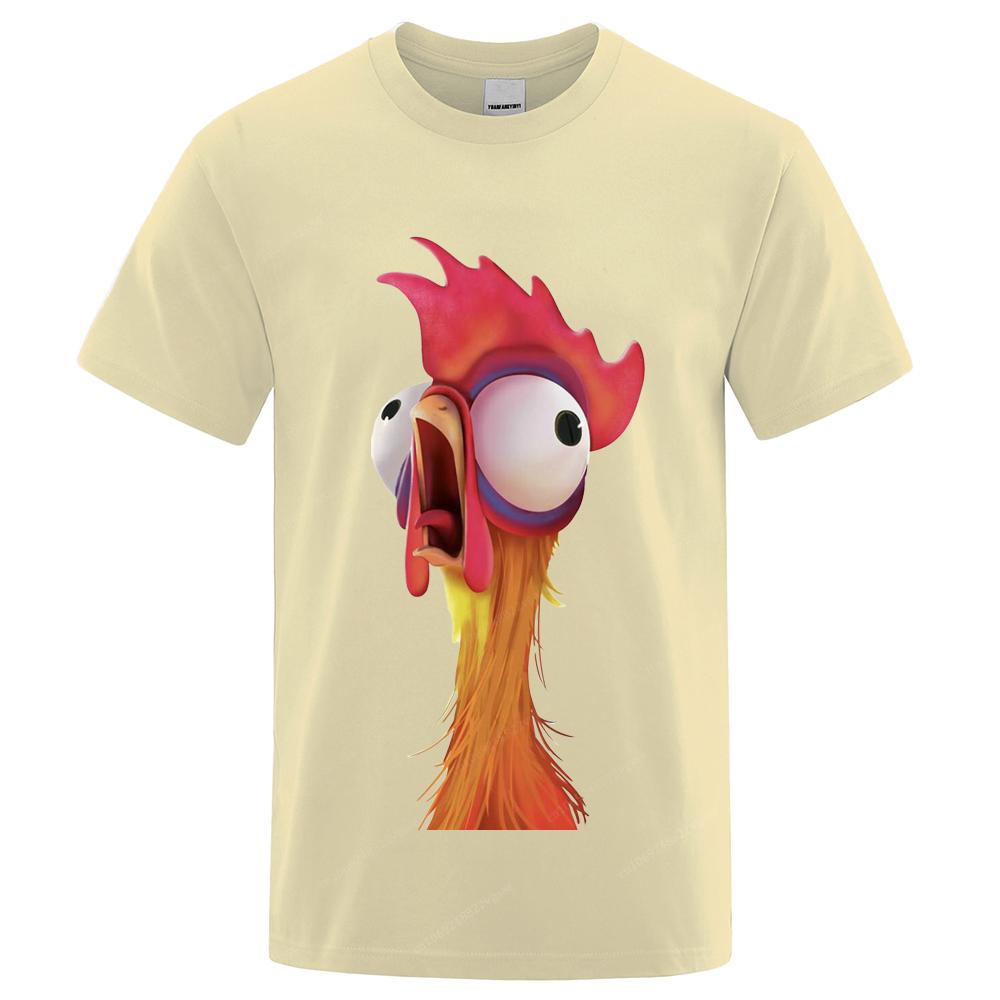 Забавные футболки с изображением курицы, мультяшные аниме-футболки с 3D-принтом для мужчин и женщин, модные футболки большого размера из хлопка, футболки, топы, одежда