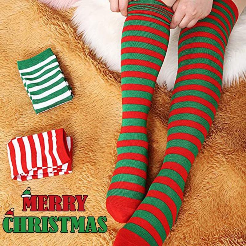 Colourful Polyester-spandex Knee Socks For Kids Women