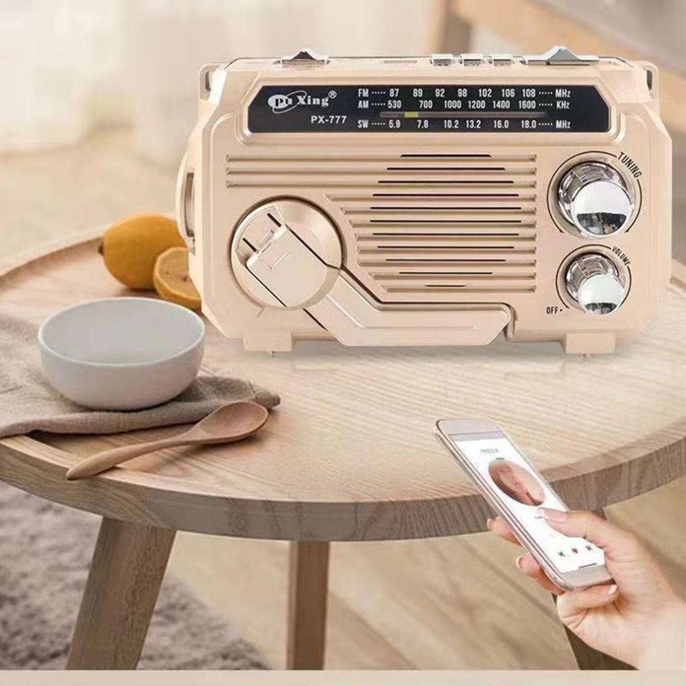 Hand Crank Charging Portable FM Radio High Sensitivity Bluetooth Speaker Emergency Preparedness