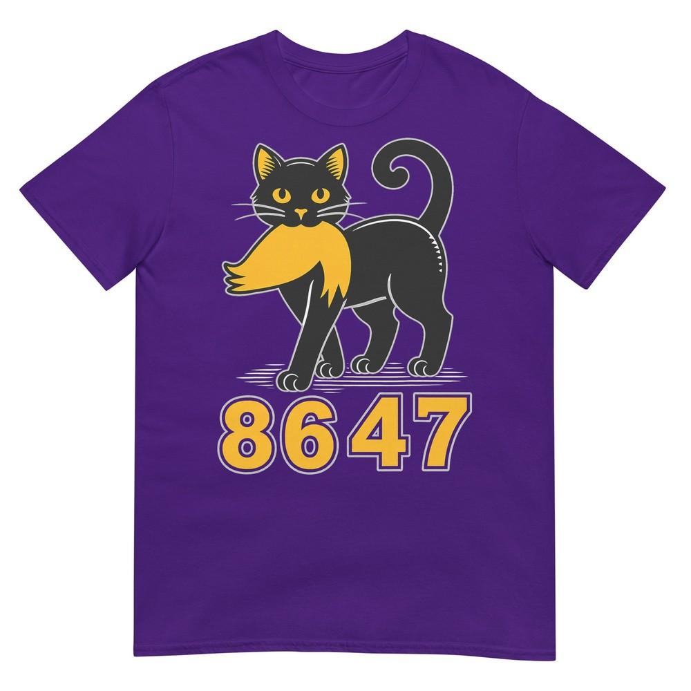 8647 Black Cat Vintage Funny Mystery Numbers Cat Lover (Front Back) Tshirt