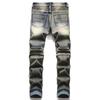 2024 Европейские и Американские Новые Мужские Джинсы С Рваными Дырами, Персонализированная Ностальгия, Украшение Молнии, Мужские Джинсы