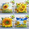Small Fresh Sunflower Pillowcase Dormitory Decoration Office Living Room Home Pillowcase