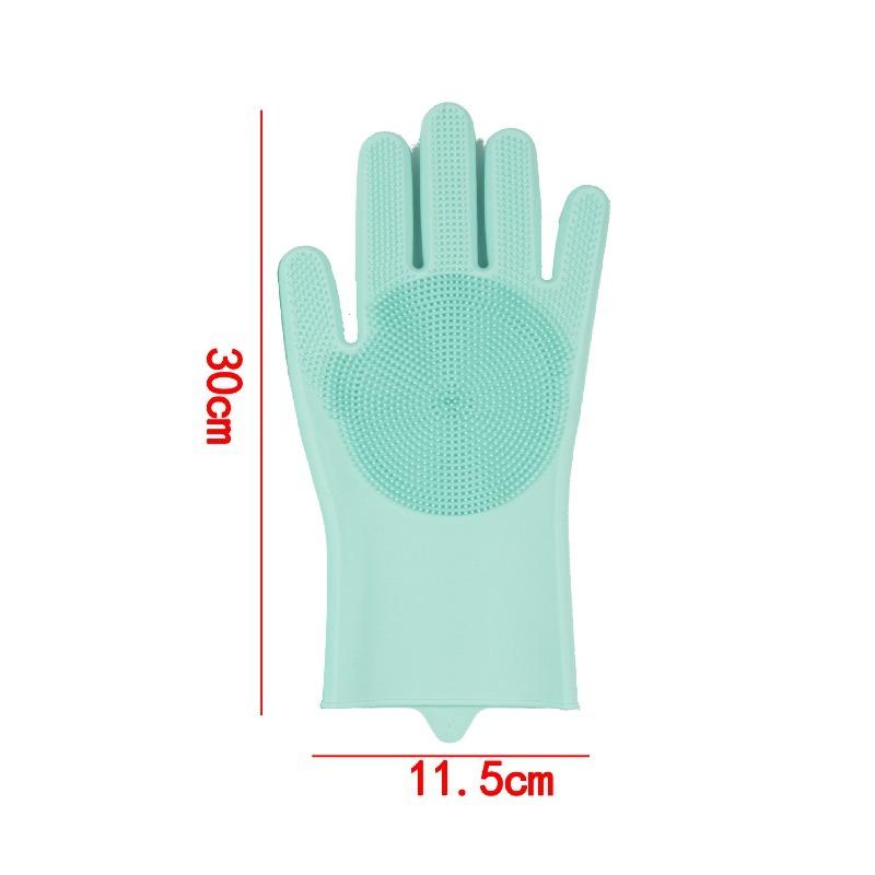 1Pair Multifunctional Silicone Cleaning Gloves Suitable for All Seasons,kitchen Cleaning,anti Slip,good Helper Household Chores