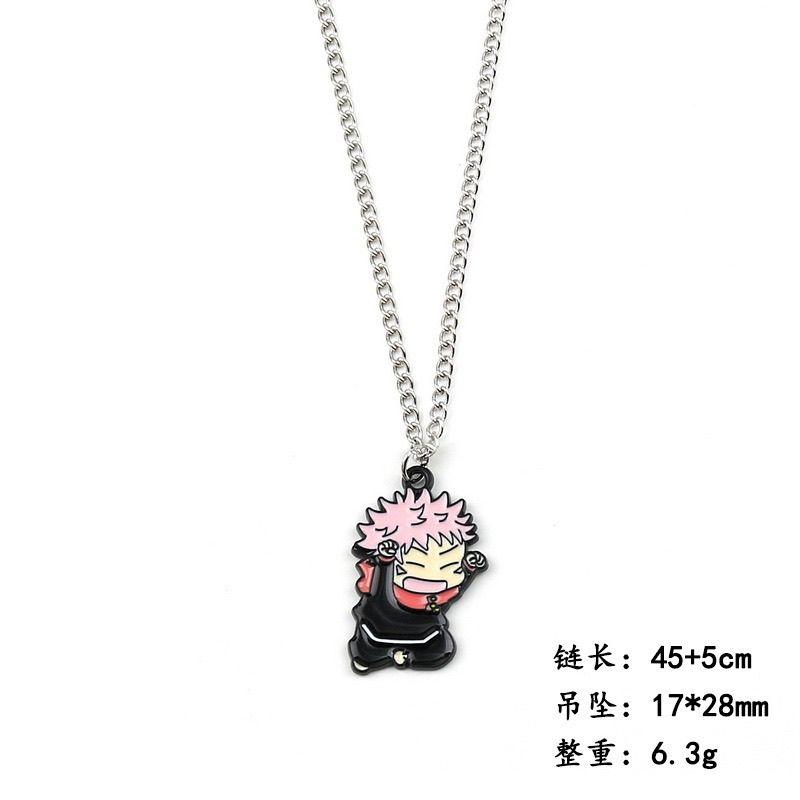 Jujutsu Kaisen Yuji Itadori and Gojo Satoru Necklace Creative Cartoon Cute Fashionable Personalized Portable Student Pendant