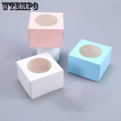 30 шт. подарочная коробка из крафт-бумаги с прозрачным окном, самодельные коробки для угощений, упаковочные коробки для мыла, подарочные коробки для вечеринок, подарочная упаковка для свадьбы, дня рождения
