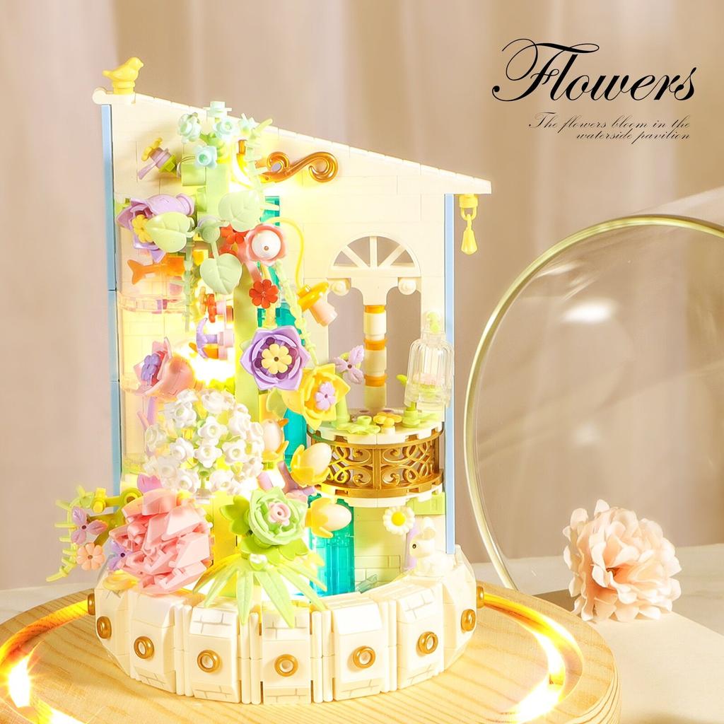 Creative Flower Building Blocks Toys Mini Blocks Toys For Girls Birthday Gifts Kids Bricks Toy Home Decoration