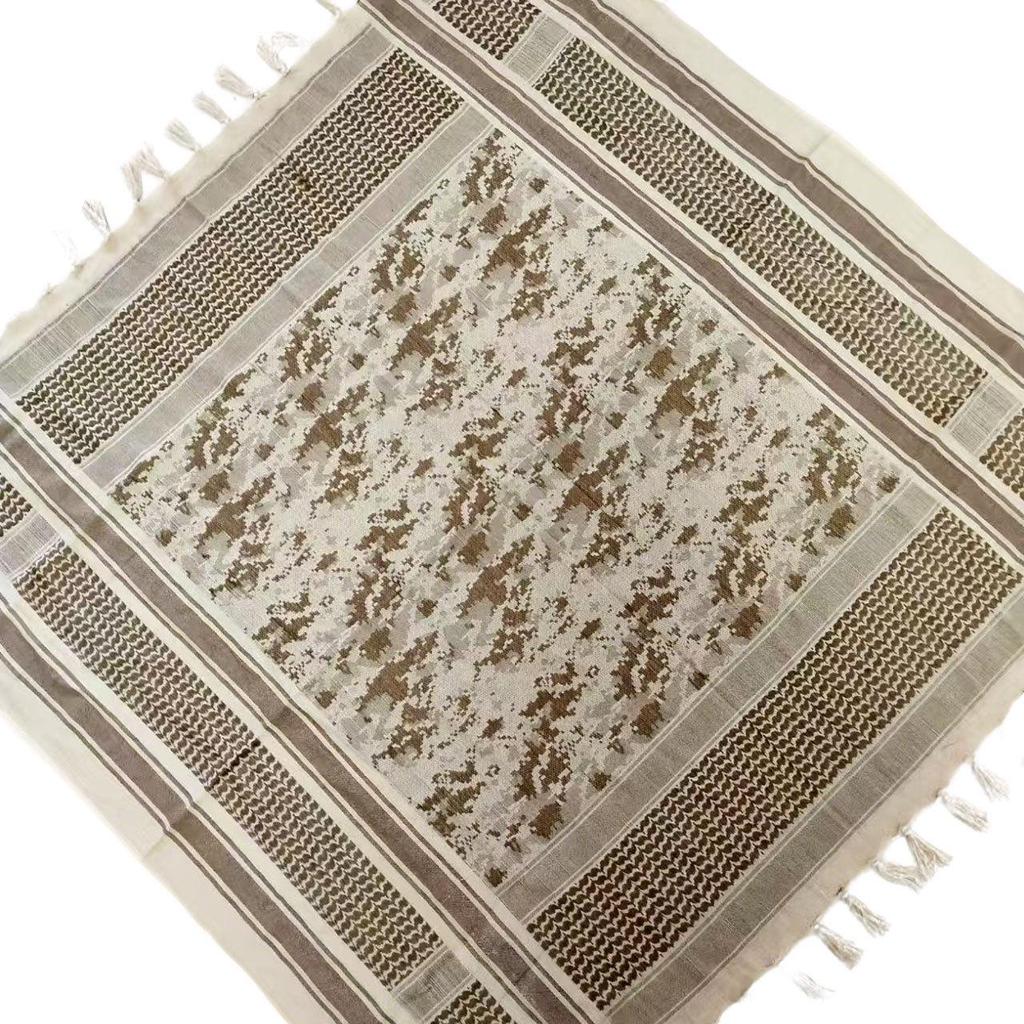 All-Cotton Camouflage Jacquard Arab Headscarf and Shawl