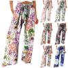 Женские модные свободные повседневные брюки с высокой талией и принтом, повседневные брюки