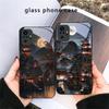 Свет луны Сказочная тропа Для Redmi Note 14 Pro+ 13 Pro 8 9 9S 12S 10 Pro 11 12 13C 14C A3 12 13 K60 Ultra Черный Стеклянный Чехол для Телефона