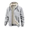 Men's Jacket Winter Fleece Thicken Hooded Jackets Male Long Sleeve Coat Casual Zip Up Hoodies Streetwear Men's Coats
