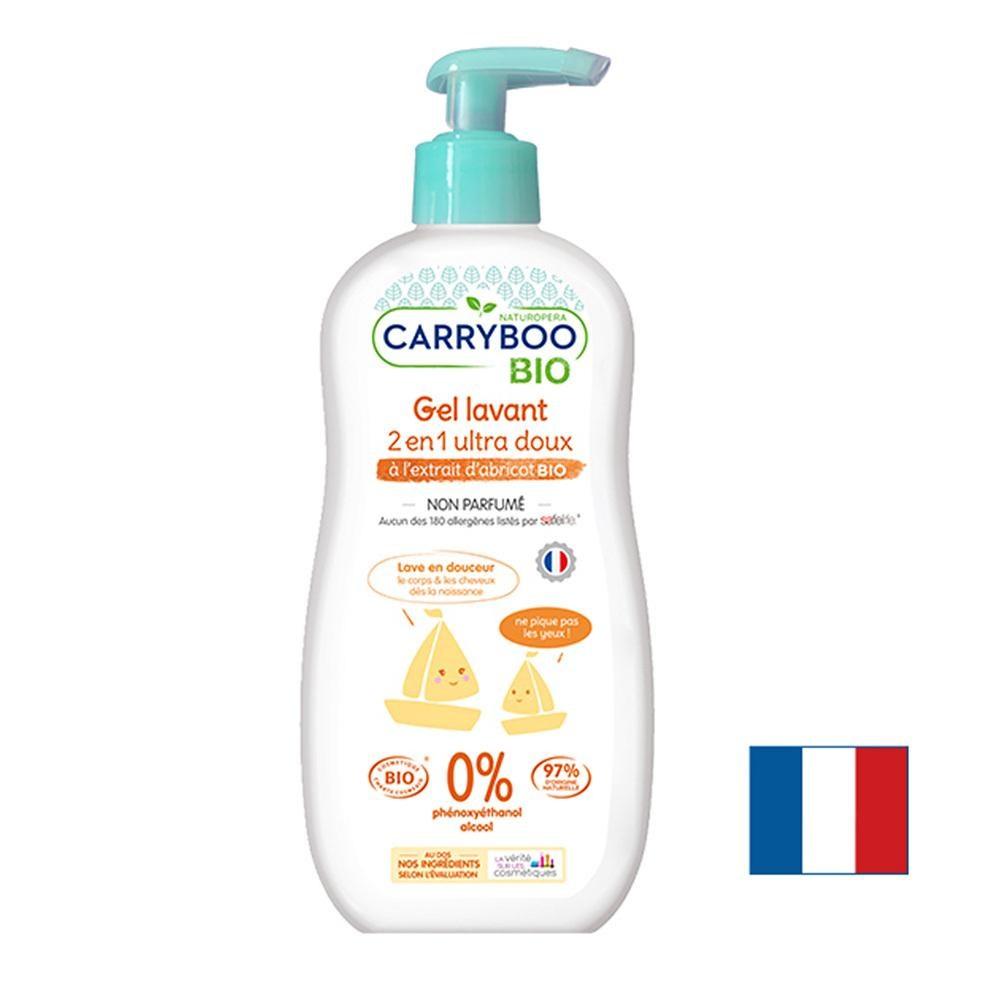 CARRYBOO Очищающий гель 2-в-1 Ультрамягкий Без отдушек 4 шт 500 мл