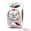 50-500pcs 1 Inch Flower Thank You Stickers Seal Label Handmade Stickers Scrapbooking for Gift Envelope Seals Stickers