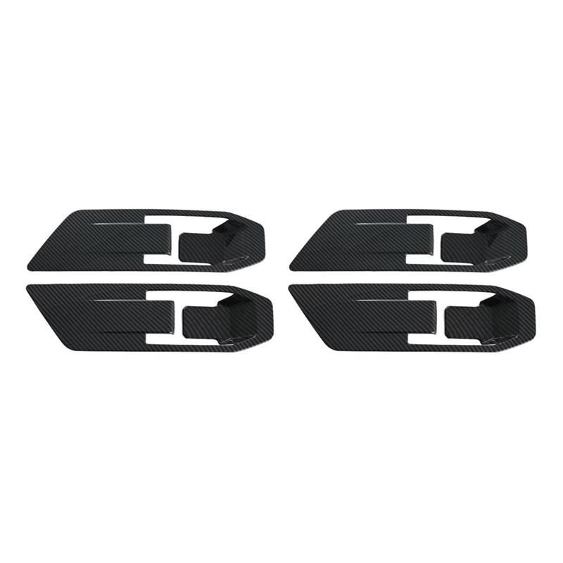 For Mitsubishi Triton / L200 2024 Inner Door Handle Bowl Frame Cover Trim Sticker Interior Accessories Carbon Fiber Parts