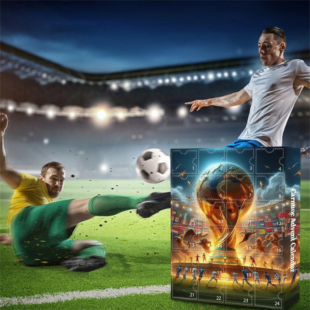 2024 Countdown Advent Calendar Soccer Kit, 24 Days Building Advent Calendars Soccer Party Favors Sports Birthday Christmas Supplies