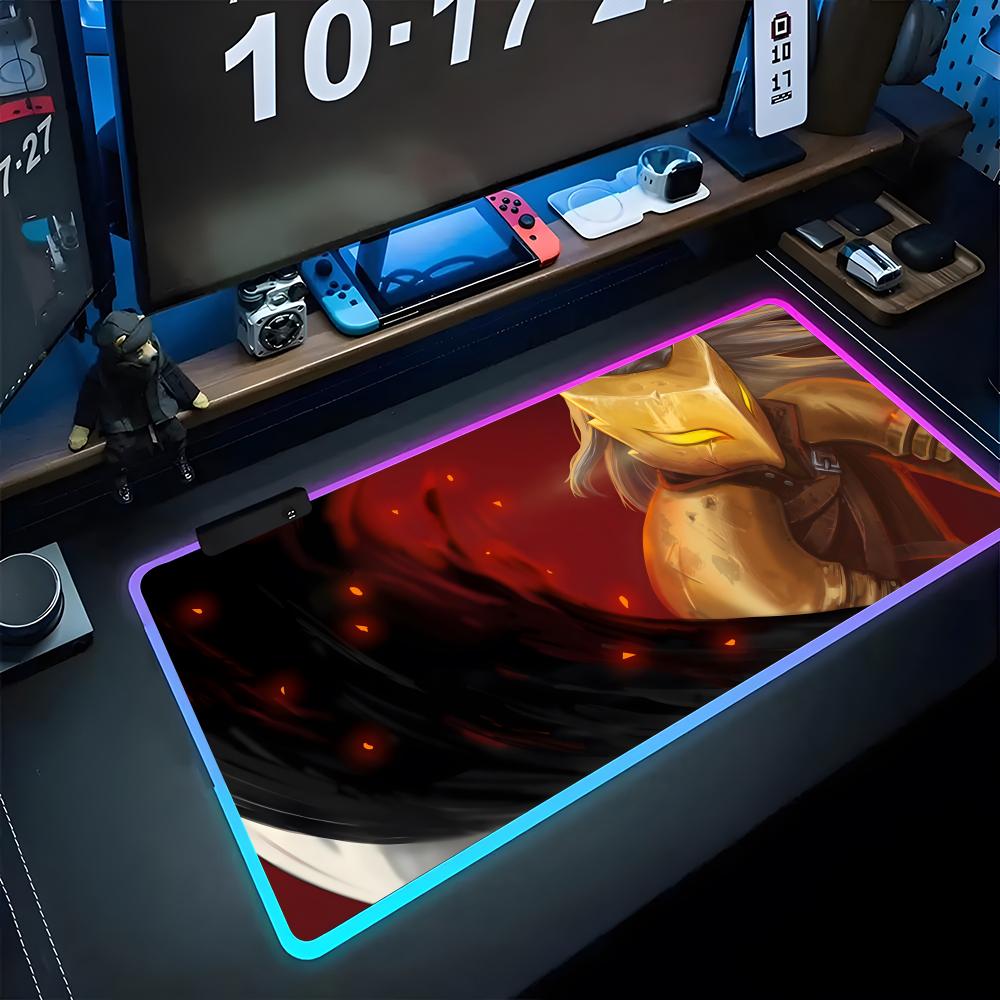 Коврик для мыши Slay The Spire Игровой Светящийся светодиодный коврик для мыши Игровой стол RGB Deskmat Клавиатура ПК Коврик для мыши