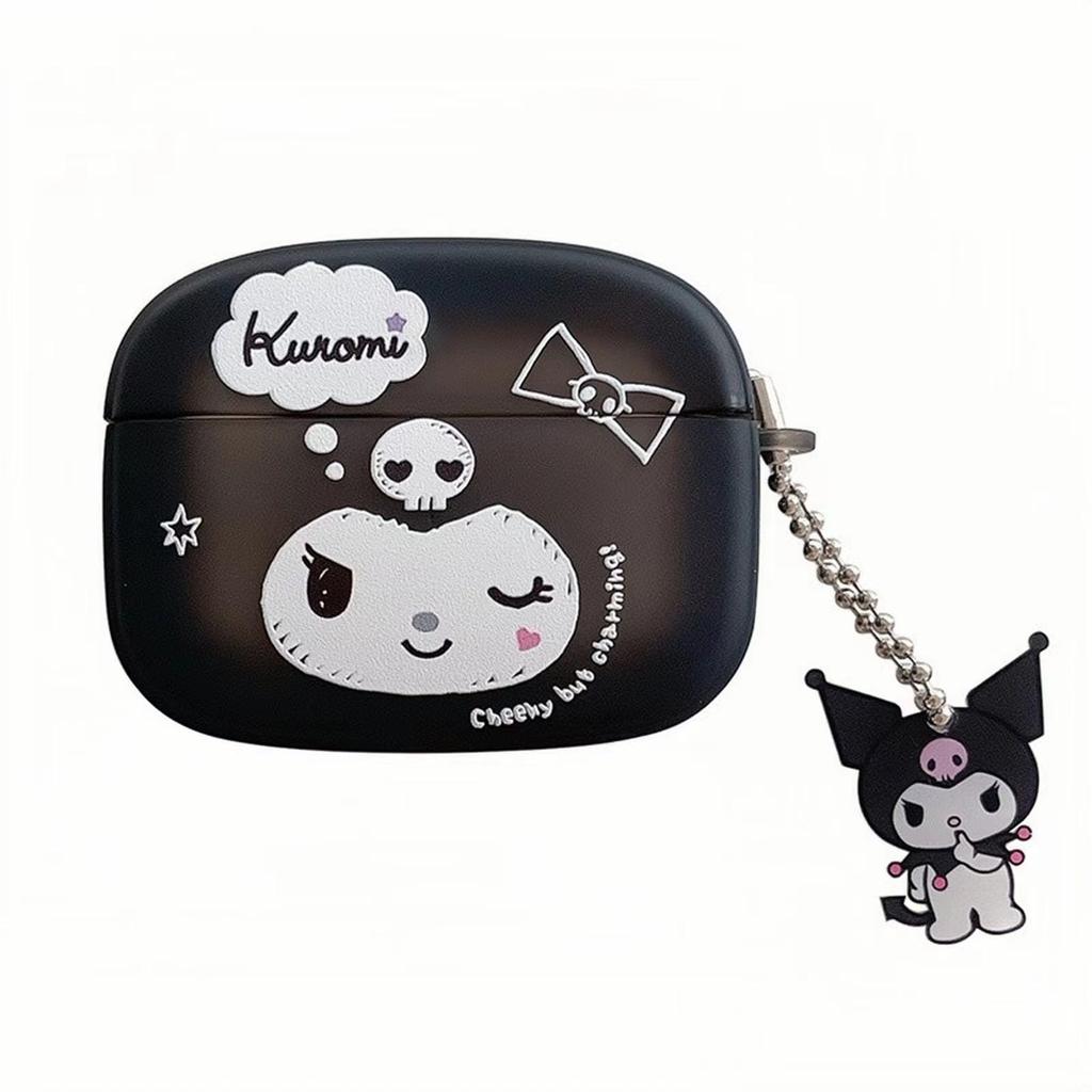 LYLIDIA Kuromi AirPods Pro 2 Совместимый чехол Силиконовый чехол Kuromi Airpods Pro Чехол для AirPods Pro с подвеской Защитный чехол Защита от падений