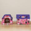 Cat Scratching Board 2 In 1 Cardboard Cat House And Hideaway For Indoor Cats Pink