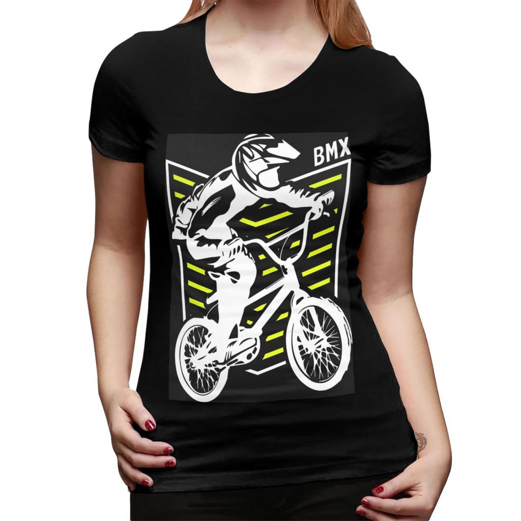 Одежда для BMX Ретро Велосипед BMX Старая Школа Нашивка Футболка для Женщин Круглый Вырез Уличная Одежда Футболки Женская Одежда с Коротким Рукавом Топы