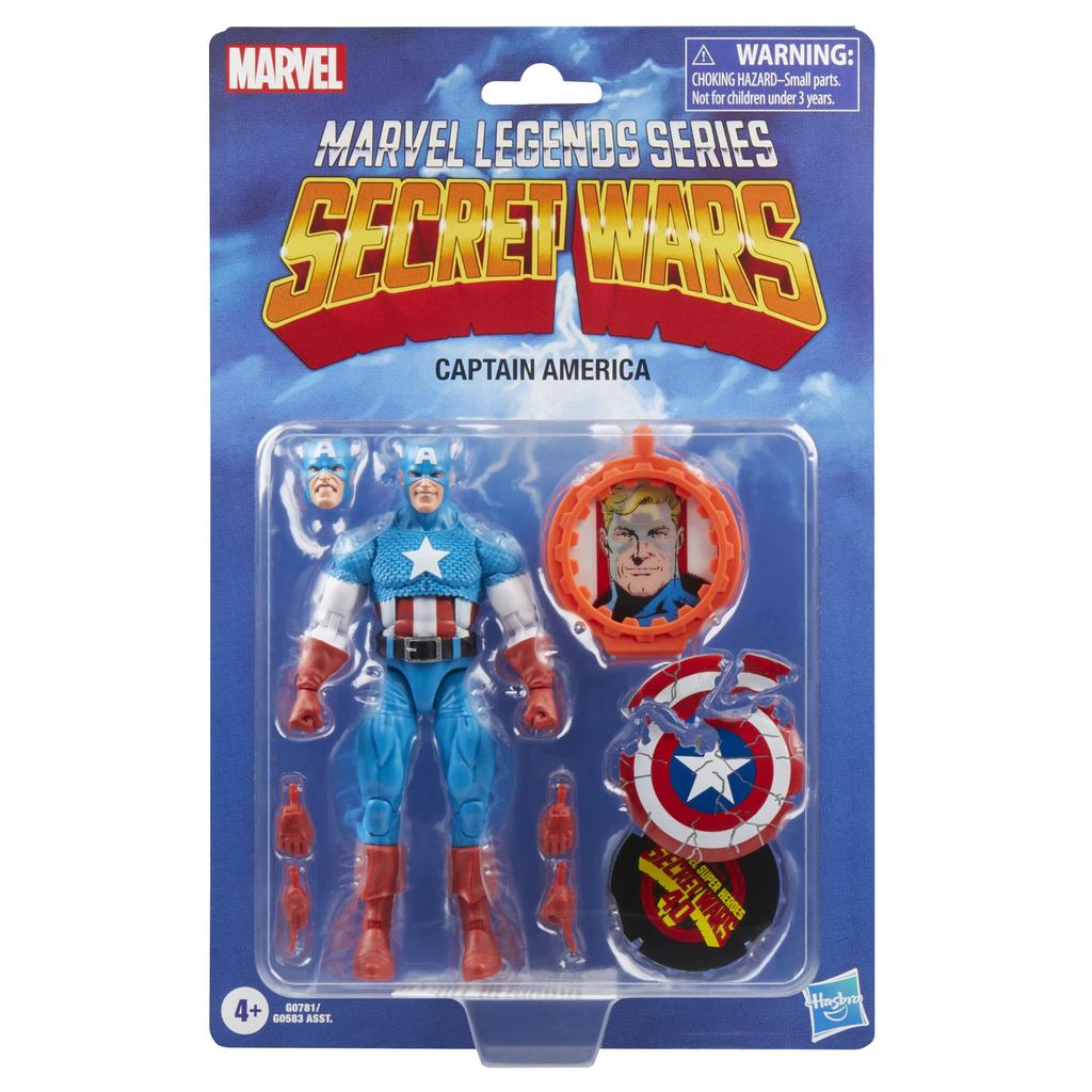 Hasbro MARVEL Marvel Legends Series Captain Avengers Retro Marvel Comics Secret Wars коллекционная 6-дюймовая фигурка в комплекте щит G0781 подлинная
