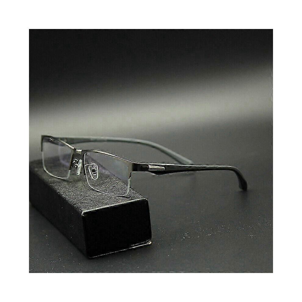 (2.50 strength) Photochromic Gunmetal Progressive Multifocal Reading Glasses Anti-blue Magnifier