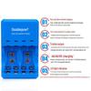 4-Slot Charger for 1.2V AA, AAA, and 9V Rechargeable Batteries