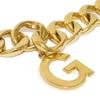 Used 10059 Miami Cuban Logo Charm 0.9" 7984 Curb Chain, Extra Thick, Gold Plated, Vintage Gold Men's from Japan