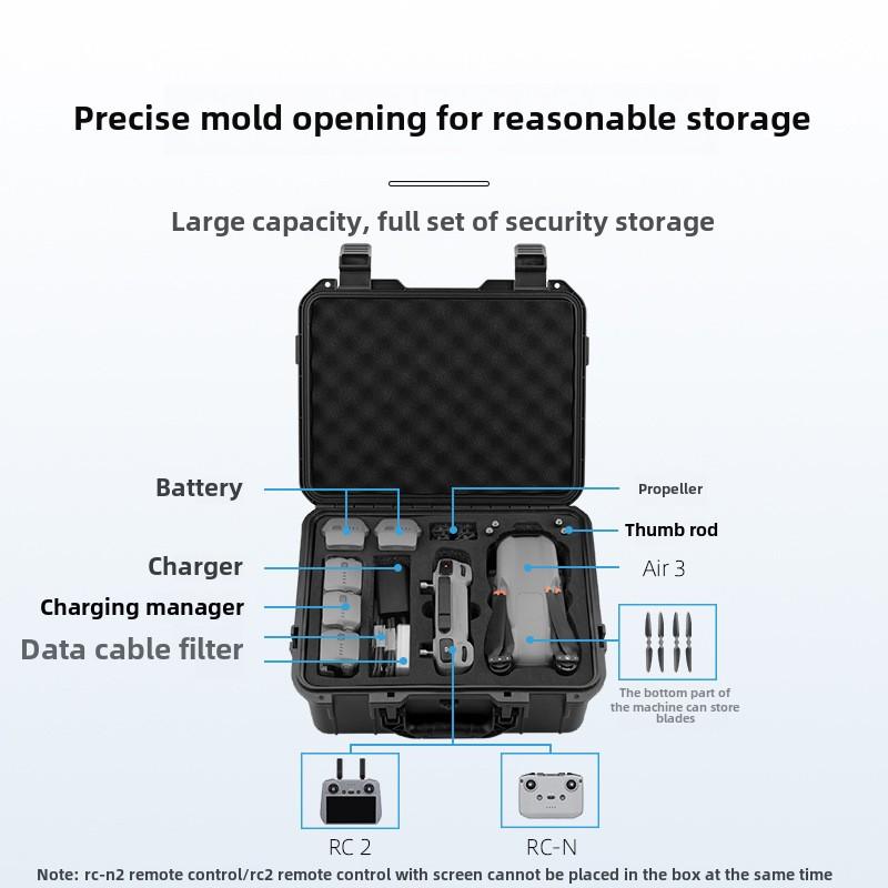 2025 Suitable for DJI AIR3 Explosion-proof Box Portable Storage Bag Suitcase Drone AIR3S Waterproof Box Accessories