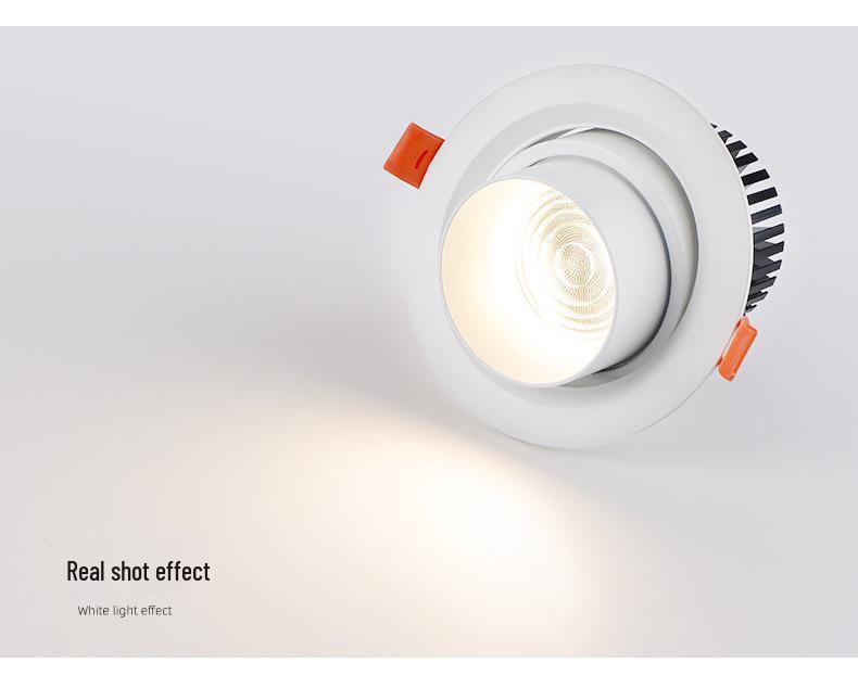 Светодиодный зумируемый встраиваемый потолочный светильник-спот на гибкой ножке для гостиной