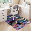 1pc Office Carpet Chair Mats Harley Quinn: Colorful Chaos Perfect for Office Chairs, Living Rooms, Or Bedrooms,Polyester Carpet.HDT159
