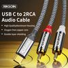USB C на 2 RCA Стерео Кабель Y-разветвитель Адаптер Аудиокабель Hi-Fi Звук RCA Стерео Разъем для Мобильного Телефона MP3 Динамика НоутбукаХороший продукт