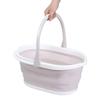 Portable Household Folding Mop Cleaning Water Bucket Barrel for Home Bathroom Use Light Pink