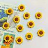10 шт. овальных пластиковых магнитов на холодильник с изображением подсолнуха для декора кухни и столовой