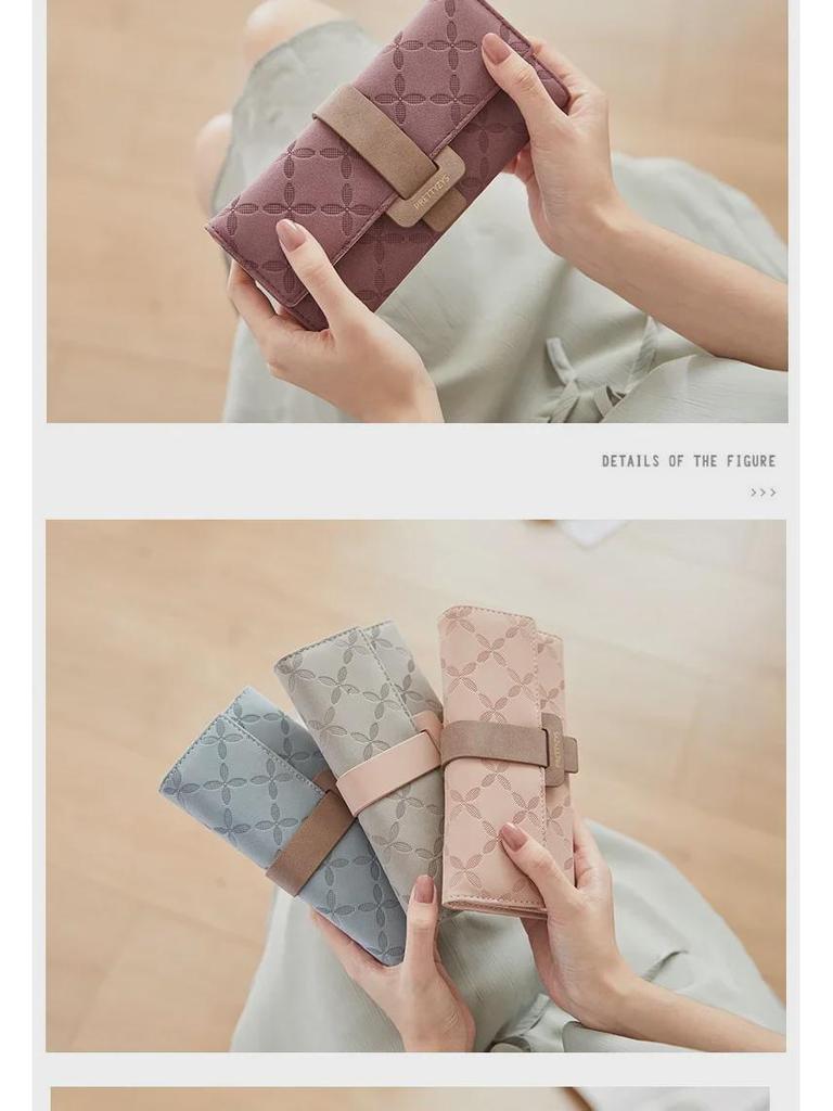 Preeti Women's Large Capacity Japanese & Korean Style Wallet - Fits Mobile Phone