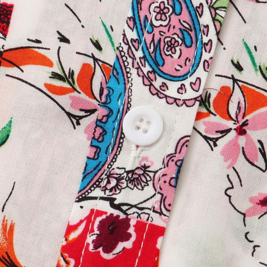 2022 Summer Men's Short Sleeve Floral Shirt - European and American Style