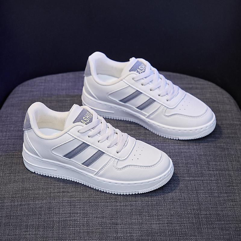 Женские кроссовки для бега из искусственной кожи, белые модные кроссовки 2024 года, женская спортивная обувь для активного отдыха, дышащая обувь для скейтборда