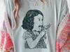 Винтажная футболка с улиткой для девушки, Странная эстетика, Жутко-милый мем-футболка, Ретро-гротескное искусство, Сюрреалистический принт с черным юмором, Неуравновешенный странный подарок