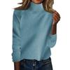 Women's Fashion Thickened High Standing Neck Loose Sweater Plunging Sleeve Bottom Shirt Top
