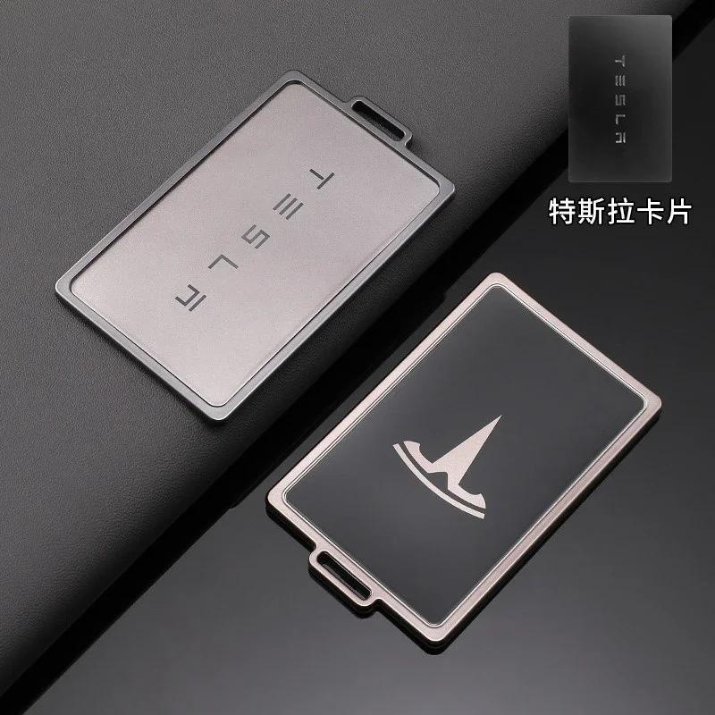 Автомобильная наклейка 2025 Новый Tesla Сплав цинка ТПУ Автомобильная NFC-карта Ключ Чехол-защита Держатель Корпус Для Tesla Model 3 Model Y Брелок