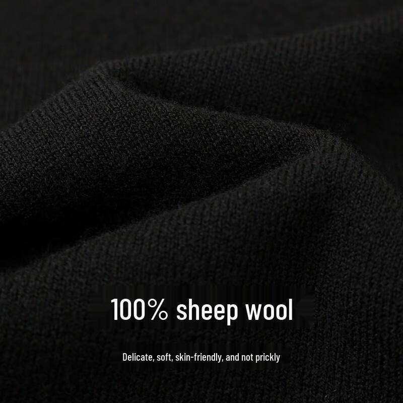 Naviker Men's 100% Wool Crew Neck Sweater