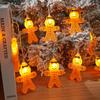 1pc Gingerbread Man LED Light String Will Be Compared To Human Decorative Light Festival LED Room Battery Christmas Snowman Light String
