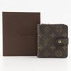 Louis Vuitton Compact Zip Bi-Fold Wallet M61667 Brown Monogram Canvas Unisex Used