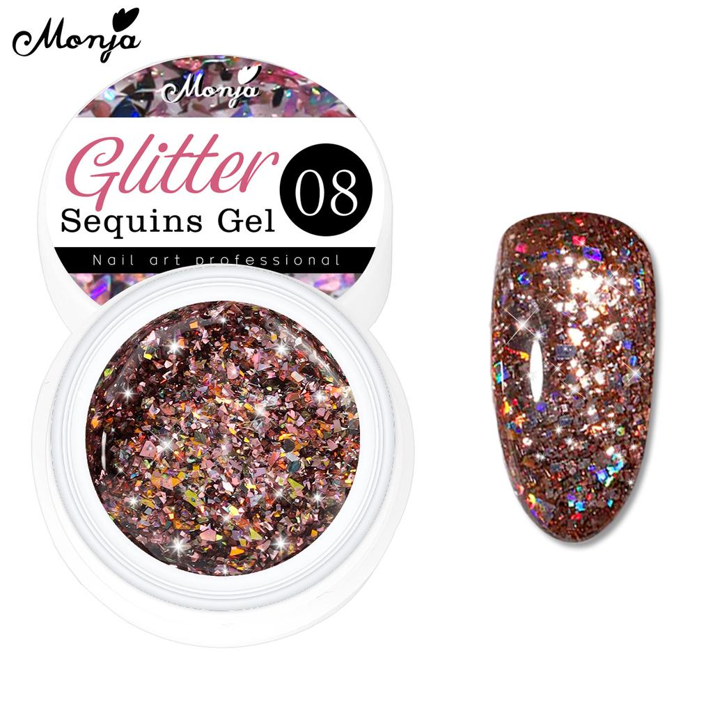 monja 5 мл/банка гель для ногтей Звездный УФ-лак сияющий блеск Светоотражающие блестки отмачиваемый лак для салона DIY Маникюр Рисунок Инструменты для дизайна