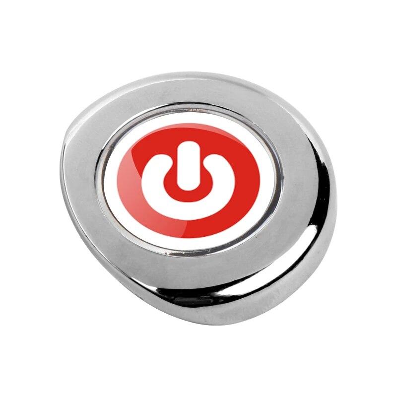 Одна кнопка «Пуск», декоративная наклейка для автомобиля, серебристый и черный металлический материал, эпоксидная смола, узор для MINI COOPER R55 R56 R60 R61