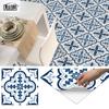 Portuguese Traditional Tile Floor Sticker Kitchen Bathroom Floor Decoration Self-Adhesive Thickened Matte Anti-Skid Sticker Waterproof