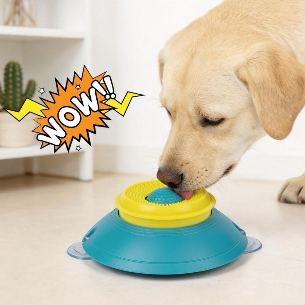 Anti-Choking Dog Licking Bowl Food-Grade Non-Slip Base Liquid Slow Bowls with Rolling Ball Massage Dot Cat Treat Bowl