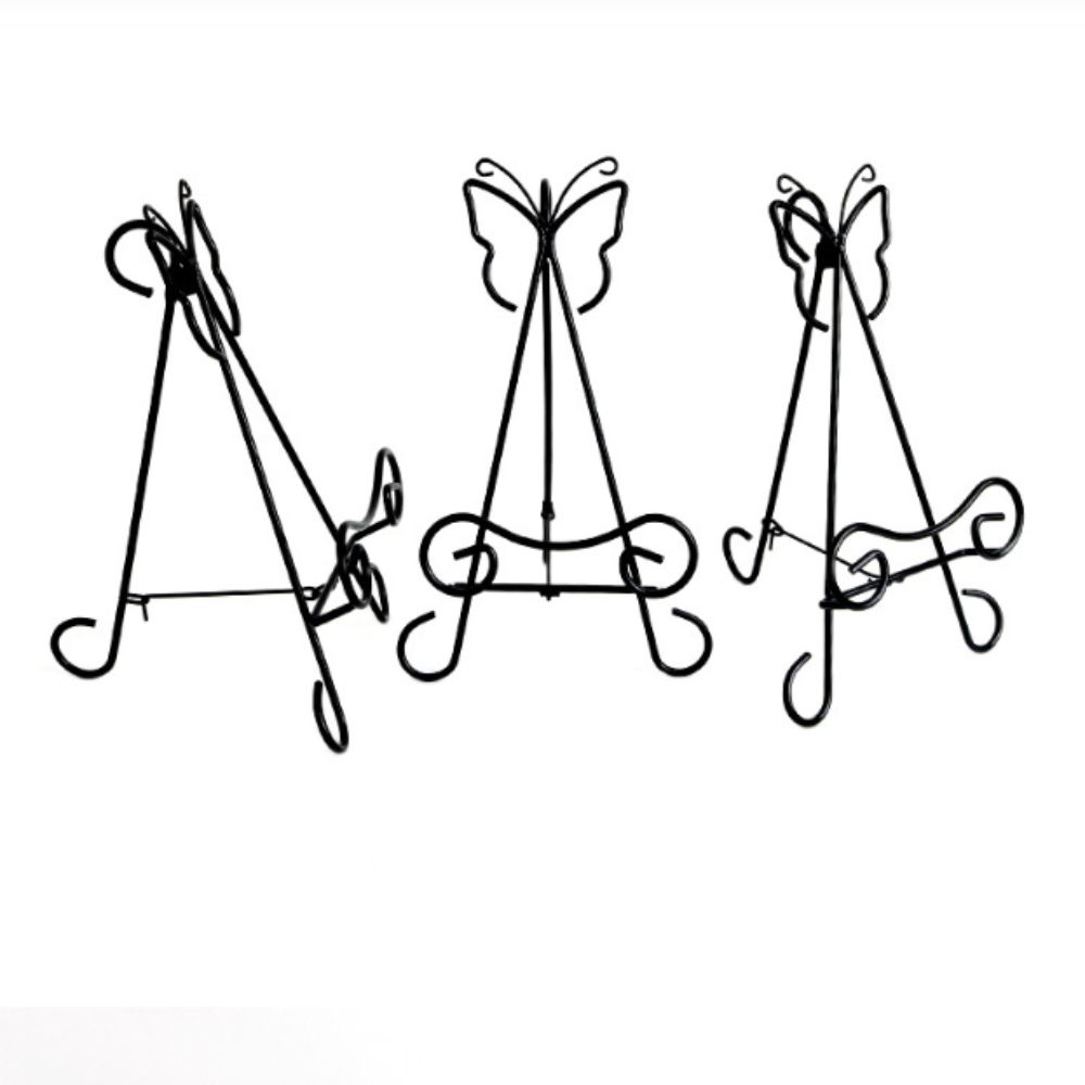 Vertical Photo Frame Stand Metal Tabletop Picture Bracket Collection Display