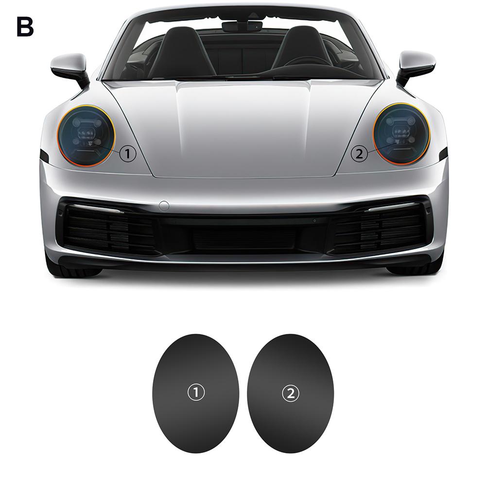 For Porsche 911 2025 Protective Film Car Headlight Rearview Film Smoked Transparent Refit Sticker PPF TPU Paint Protection.