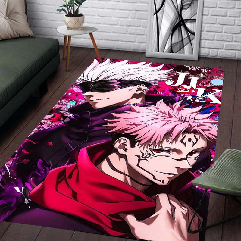 Красивый ковер с узором Jujutsu Kaisen - Нескользящий кухонный и уличный ковер, Декор для дома и спальни, Подарок на день рождения